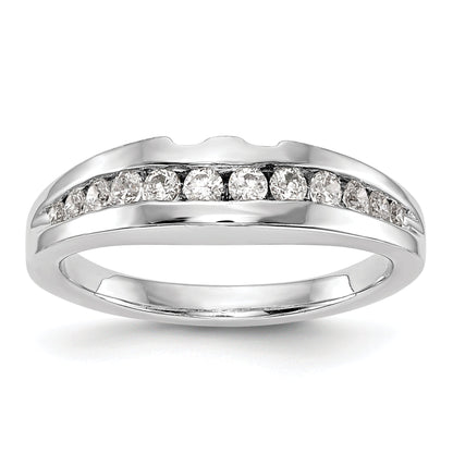 14K Weißgold Diamant-Trauring