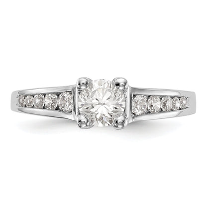 14K Weißgold Verlobungsring mit simuliertem Diamanten