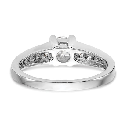14K Weißgold Verlobungsring mit simuliertem Diamanten