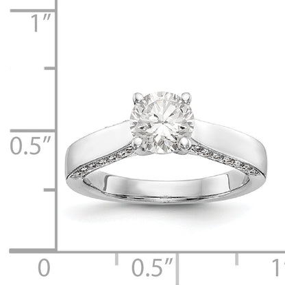 14K Weißgold Verlobungsring mit simuliertem Diamanten