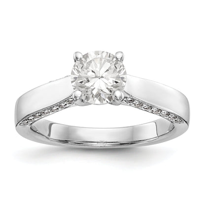 14K Weißgold Verlobungsring mit simuliertem Diamanten