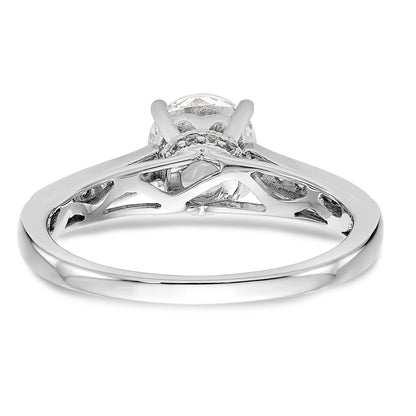 14K Weißgold Verlobungsring mit simuliertem Diamanten