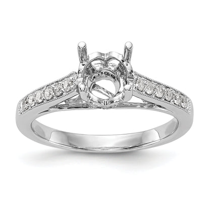 14K Weißgold Verlobungsring mit simuliertem Diamanten