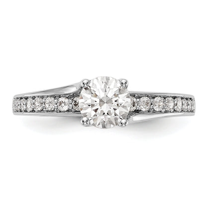 14K Weißgold Verlobungsring mit simuliertem Diamanten