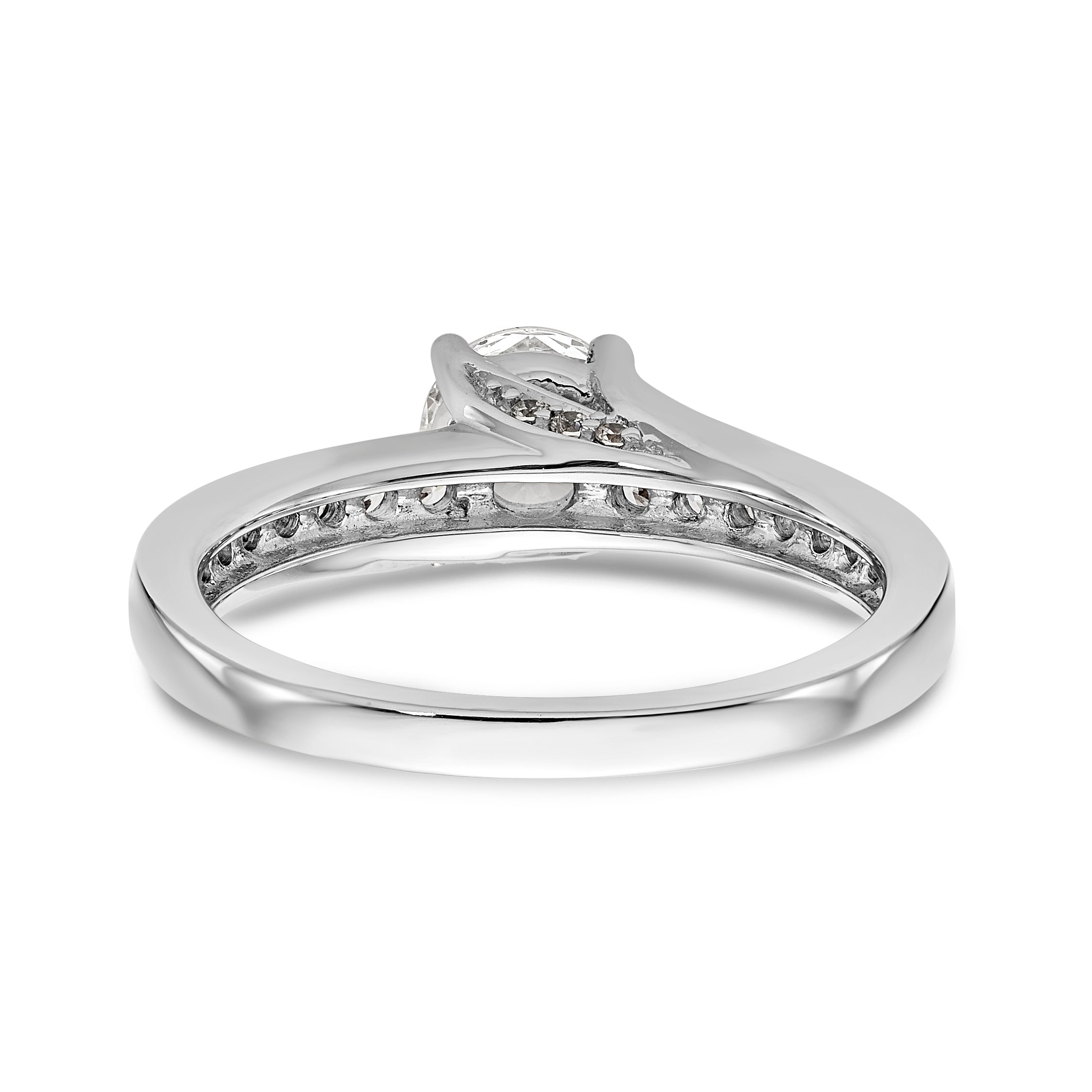 14K Weißgold Verlobungsring mit simuliertem Diamanten
