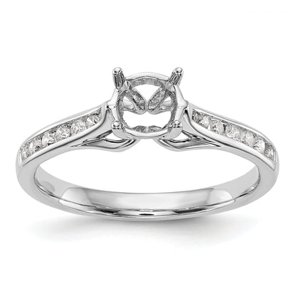 14K Weißgold Verlobungsring mit simulierten Diamanten