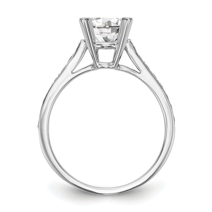 14K Weißgold Verlobungsring mit simuliertem Diamanten