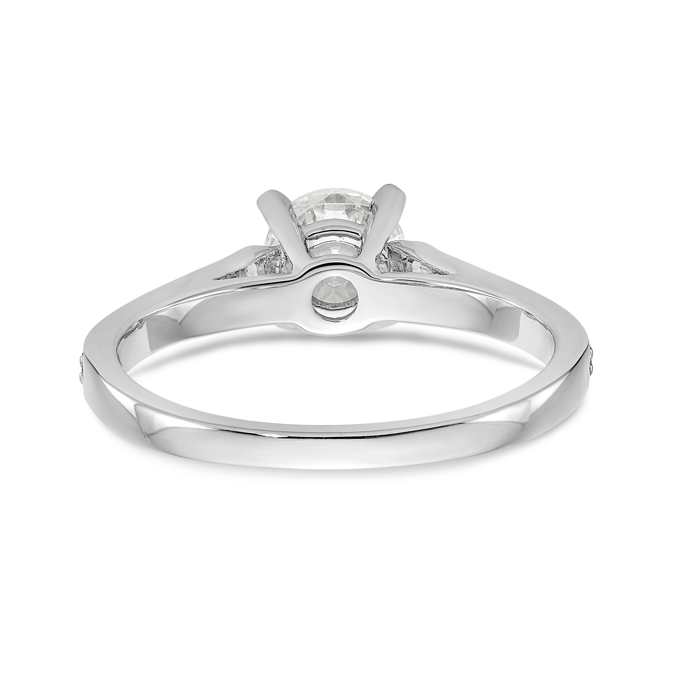 14K Weißgold Verlobungsring mit simuliertem Diamanten
