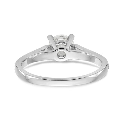 14K Weißgold Verlobungsring mit simuliertem Diamanten