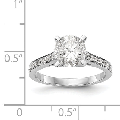 14K Weißgold Verlobungsring mit simuliertem Diamanten
