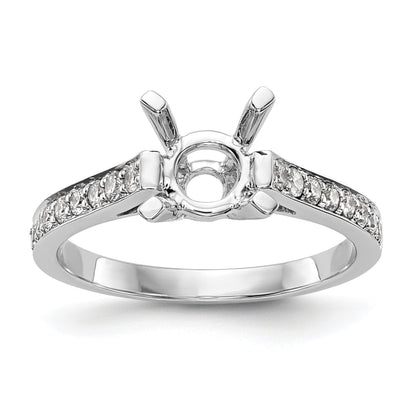 14K Weißgold Verlobungsring mit simuliertem Diamanten