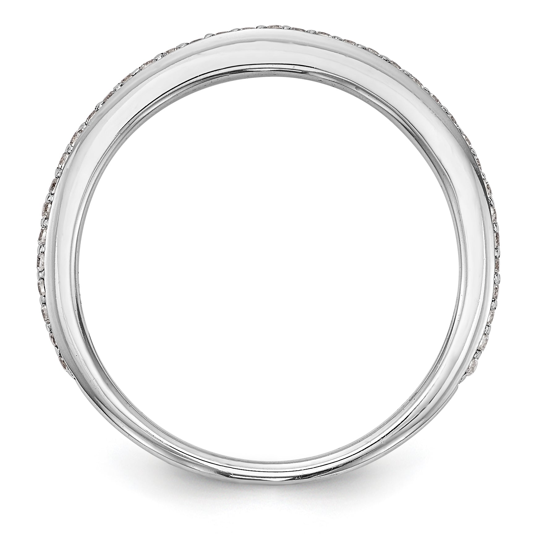 14K Weißgold Diamant-Trauring
