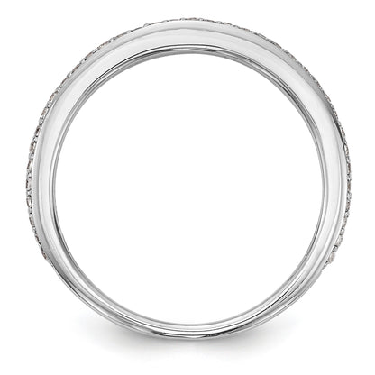 14K Weißgold Diamant-Trauring