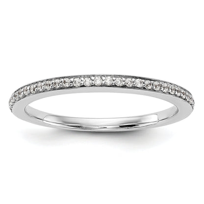 14K Weißgold Diamant-Trauring