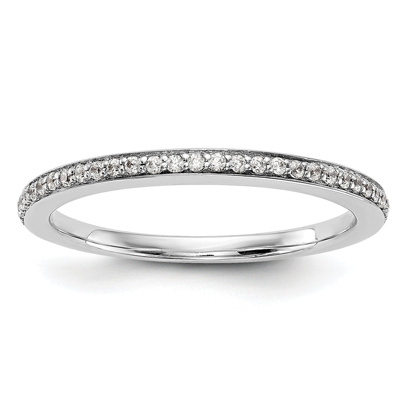 14K Weißgold Diamant-Ehering