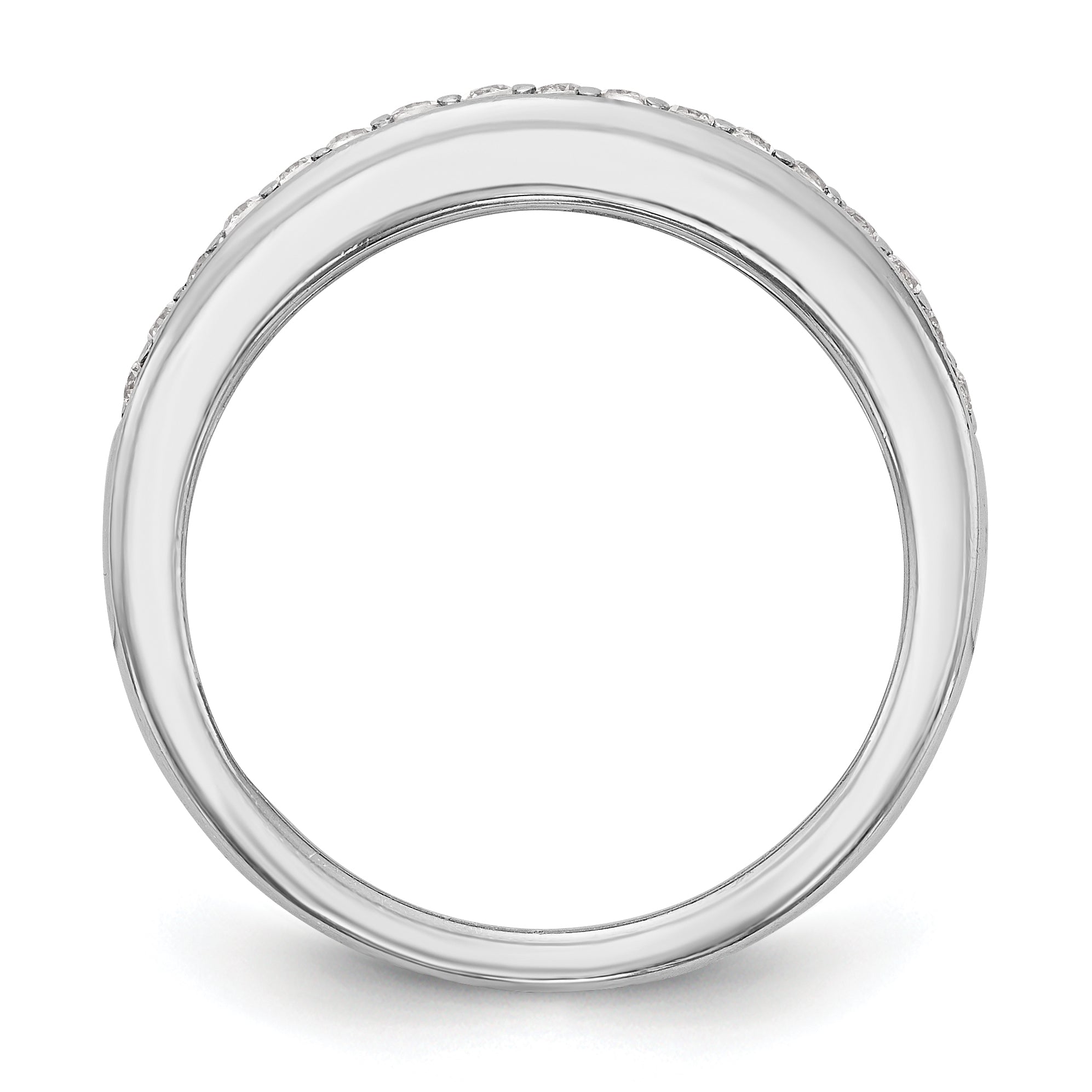 14K Weißgold Diamant-Trauring