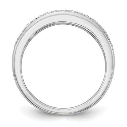 14K Weißgold Diamant-Trauring