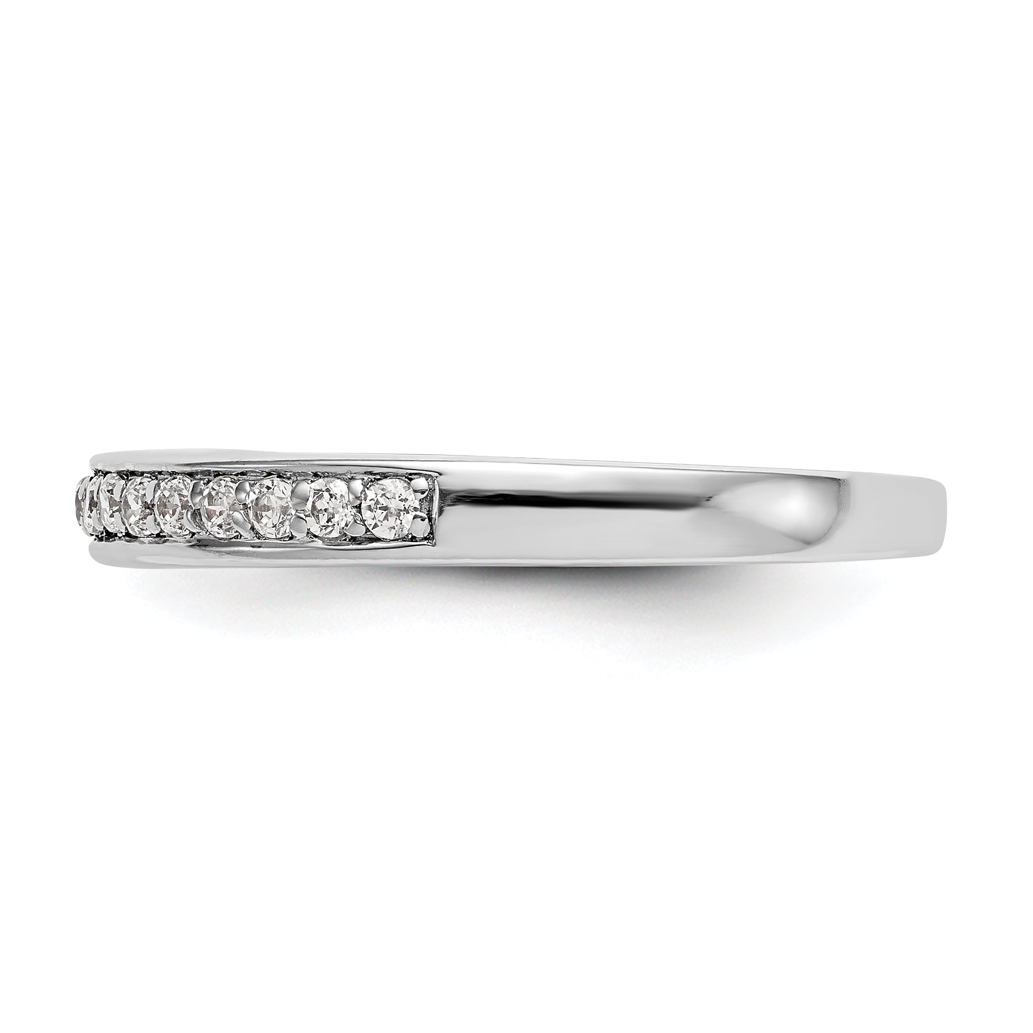 14K Weißgold Diamant-Trauring