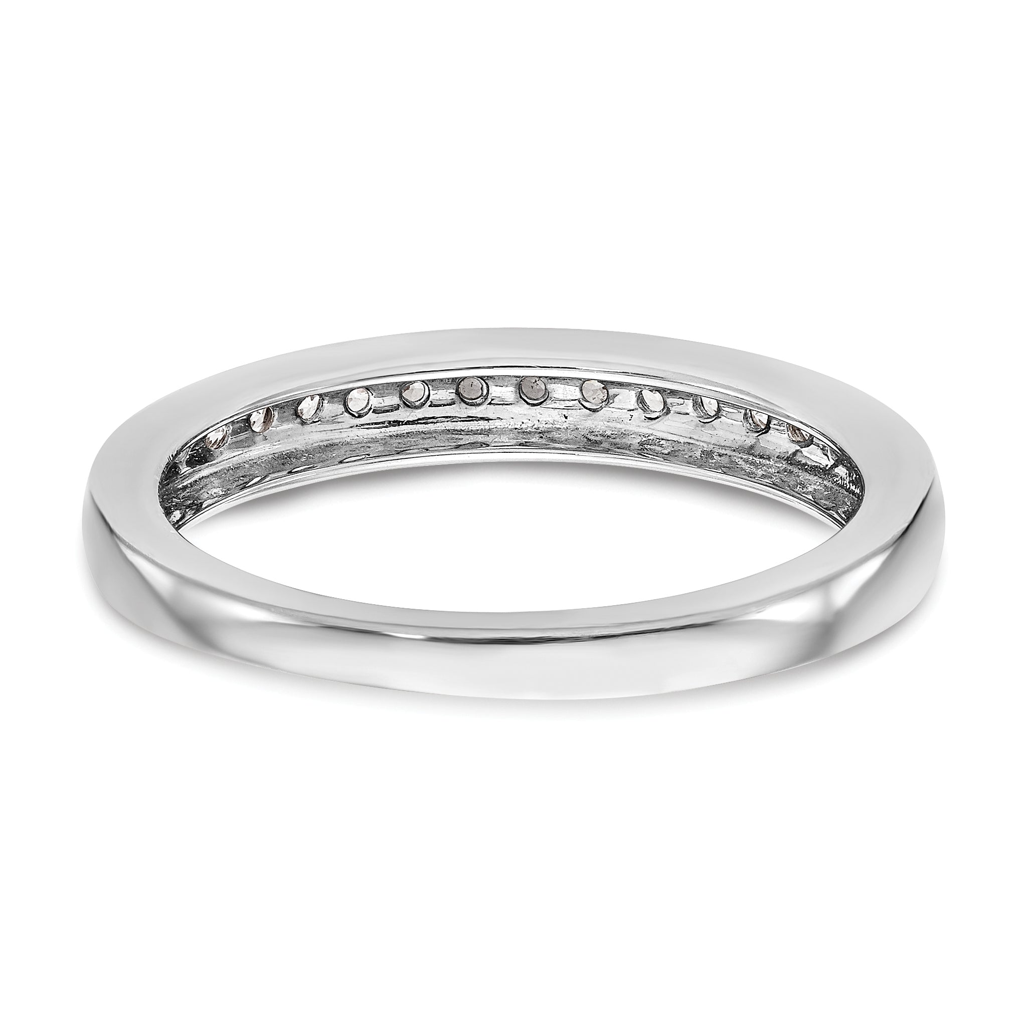 14K Weißgold Diamant-Trauring