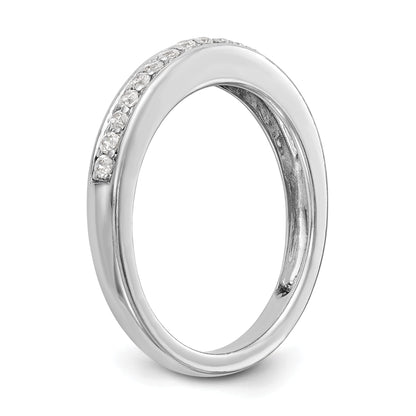 14K Weißgold Diamant-Trauring