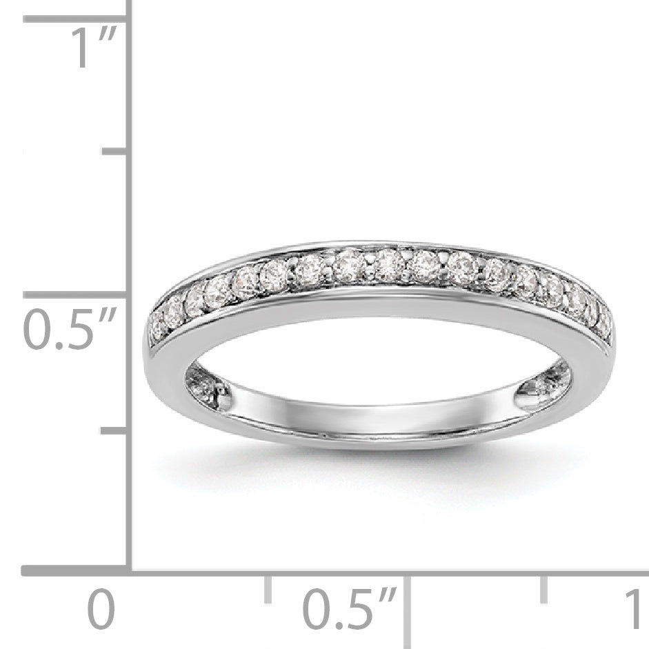 14K Weißgold Diamant-Trauring