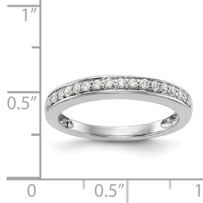 14K Weißgold Diamant-Trauring