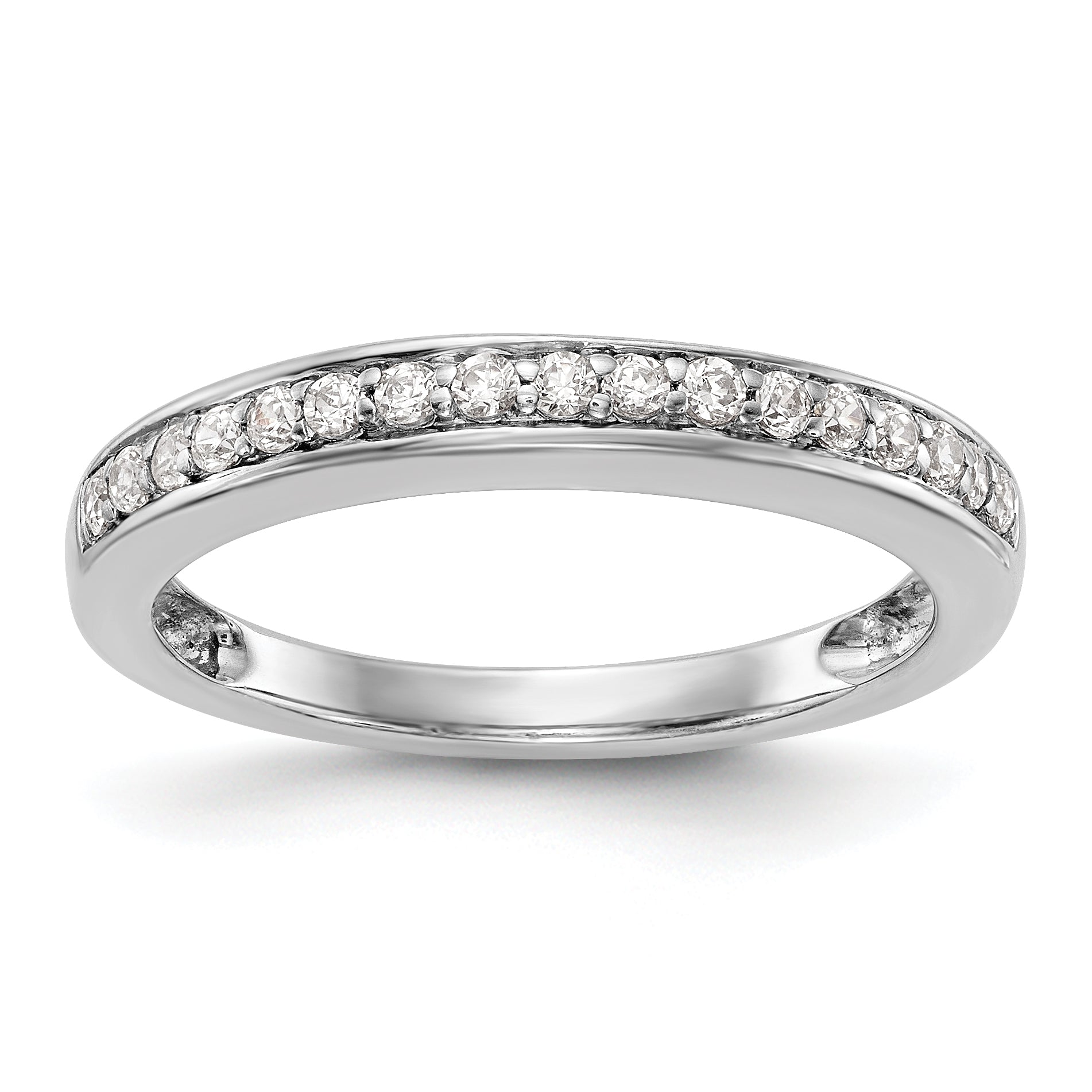 14K Weißgold Diamant-Trauring