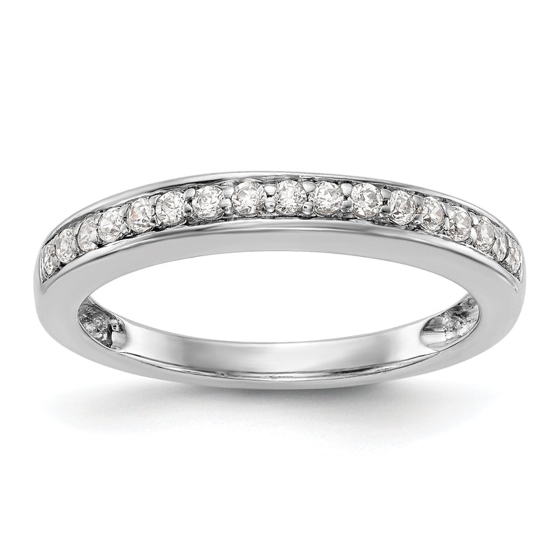 14K Weißgold Diamant-Trauring