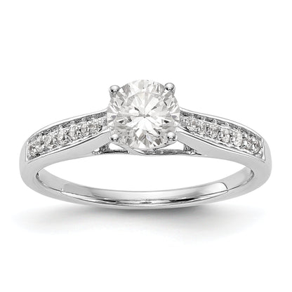 14K Weißgold Verlobungsring mit simuliertem Diamanten