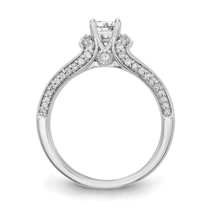 14K Weißgold Verlobungsring mit simuliertem Diamanten
