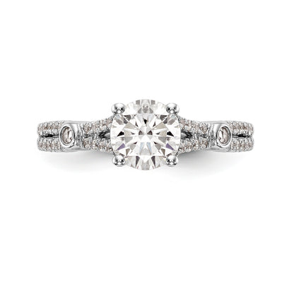 14K Weißgold Verlobungsring mit simuliertem Diamanten