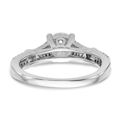 14K Weißgold Verlobungsring mit simuliertem Diamanten