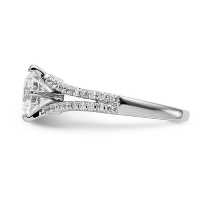 14K Weißgold Verlobungsring mit simuliertem Diamanten