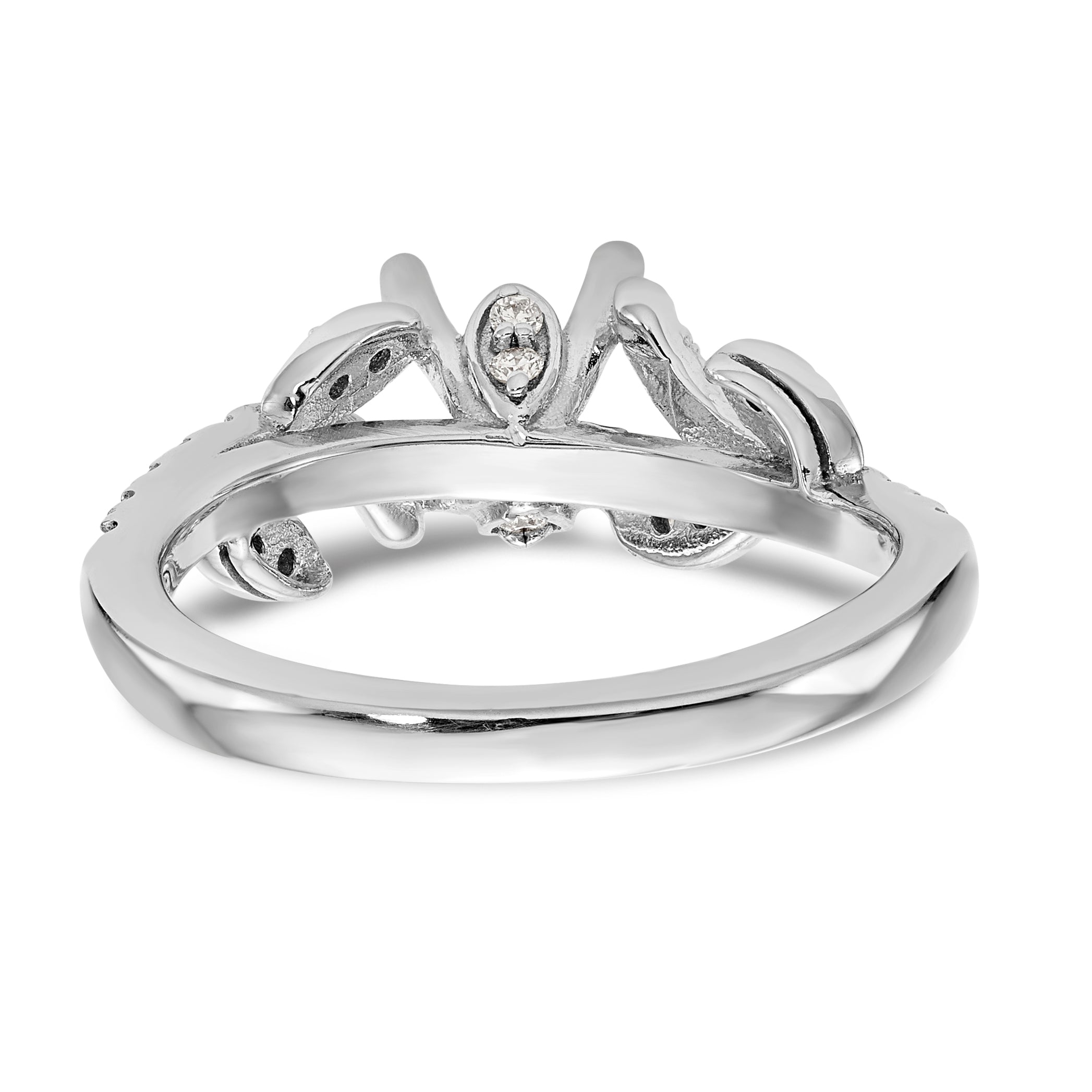 14K Weißgold Verlobungsring mit simuliertem Diamanten
