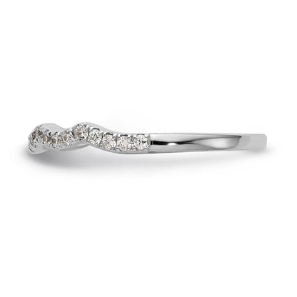 14K Weißgold Diamant-Trauring