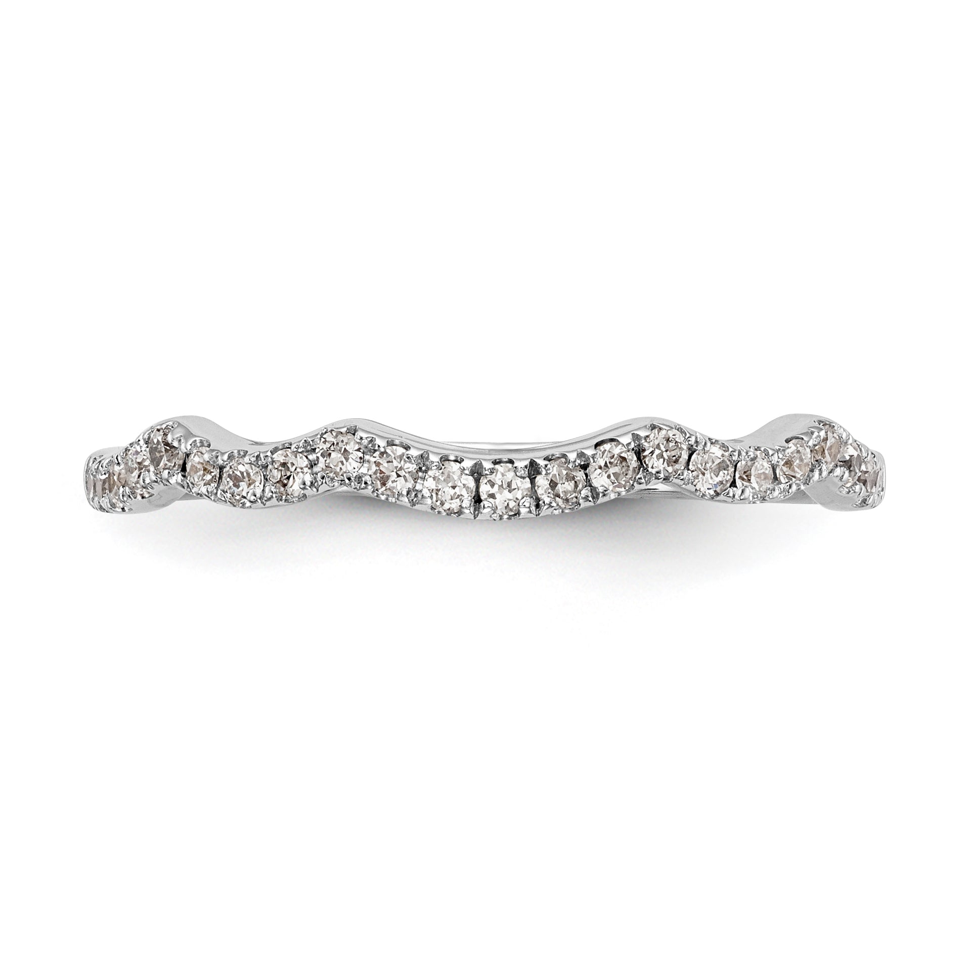 14K Weißgold Diamant-Trauring
