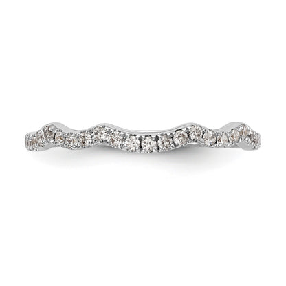 14K Weißgold Diamant-Ehering