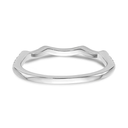 14K Weißgold Diamant-Trauring