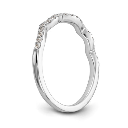 14K Weißgold Diamant-Trauring