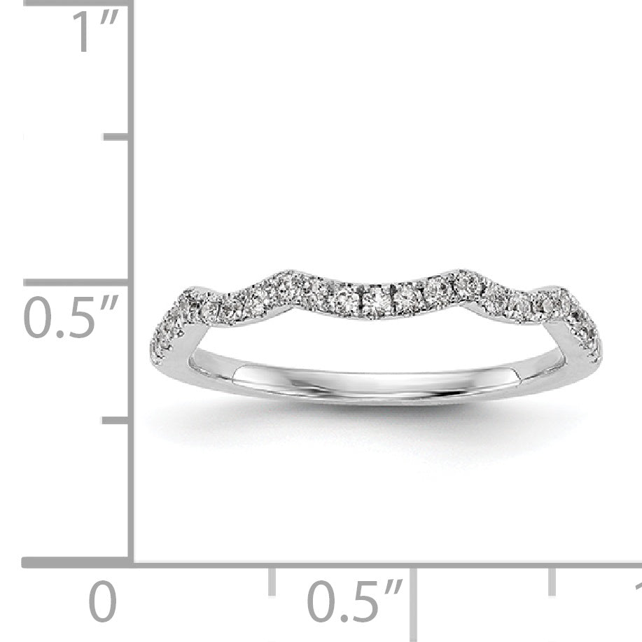 14K Weißgold Diamant-Trauring