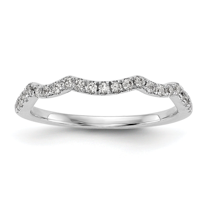 14K Weißgold Diamant-Trauring