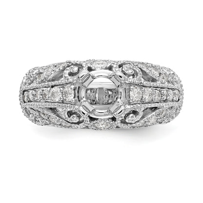 14K Weißgold-Verlobungsring mit simuliertem Diamanten