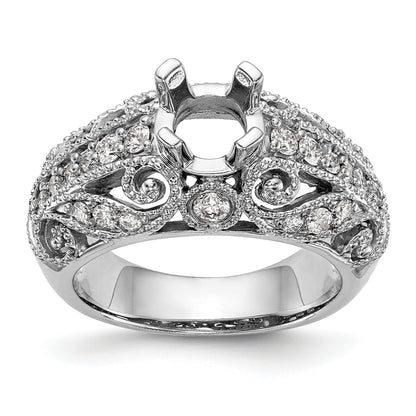 14K Weißgold-Verlobungsring mit simuliertem Diamanten