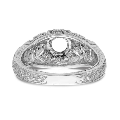 14K Weißgold Verlobungsring mit simuliertem Diamant