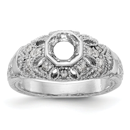 14K Weißgold Verlobungsring mit simuliertem Diamant