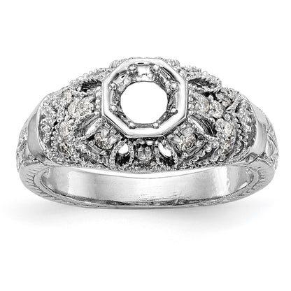 14K Weißgold Verlobungsring mit simuliertem Diamant
