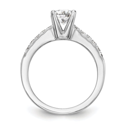 Verlobungsring aus 14K Weißgold mit simulierten Diamanten