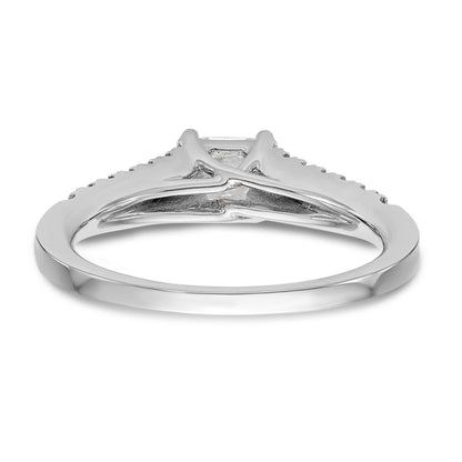 14K Weißgold Verlobungsring mit simulierten Diamanten