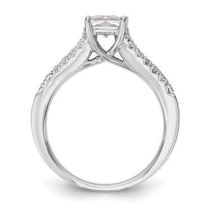14K Weißgold Verlobungsring mit simuliertem Diamanten