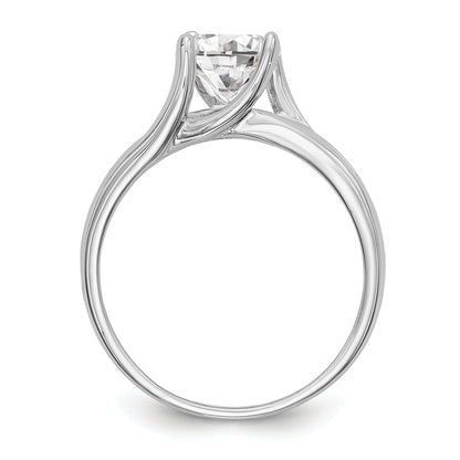 Verlobungsring aus 14K Weißgold mit simuliertem Diamanten